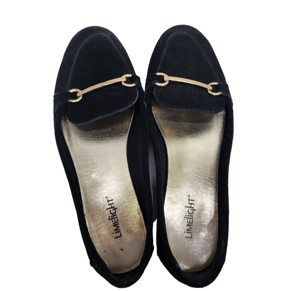 Limelight Faux Suede Loafers Women's Size 8 Black - Picture 6 of 11